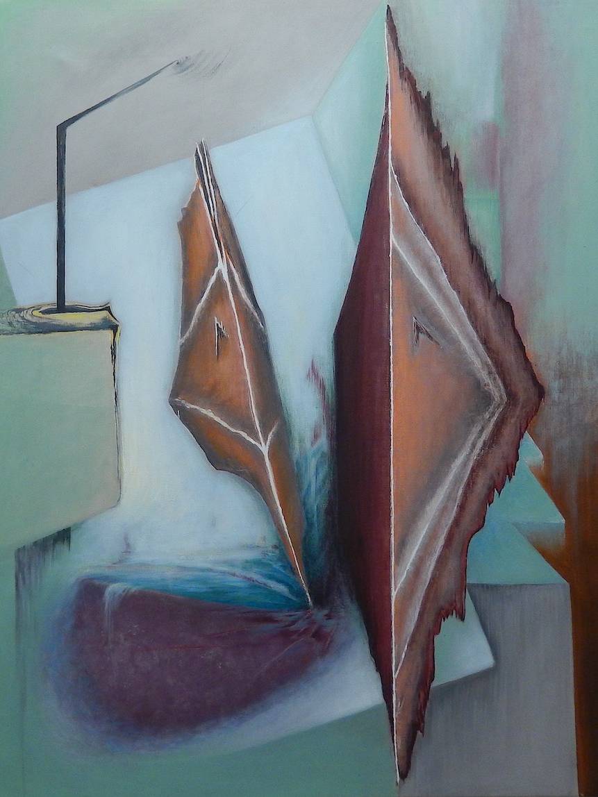 Achate – von 2013 – Acryl auf Leinwand. 80 cm breit, 100 cm hoch