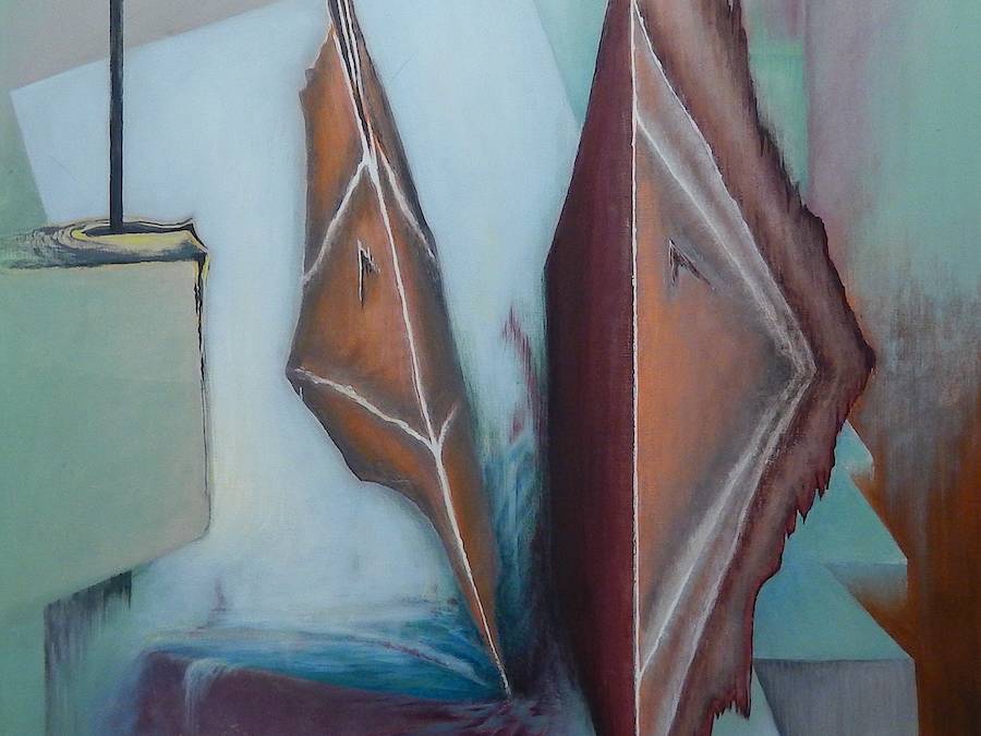 Achate – von 2013 – Acryl auf Leinwand. 80 cm breit, 100 cm hoch