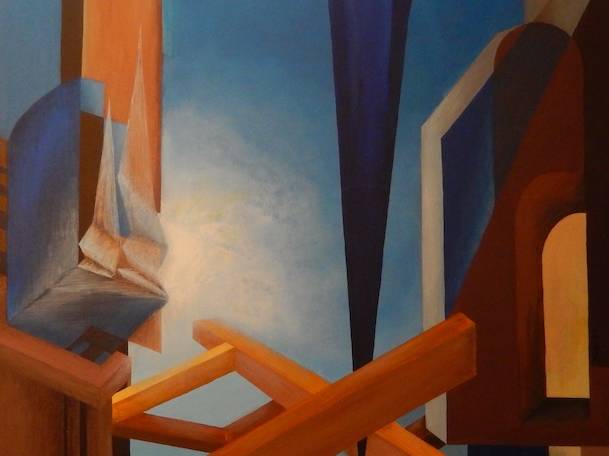 Der Bau – von 2010 – Öl auf Leinwand mit Holzrahmen. 132 cm breit, 102 cm hoch