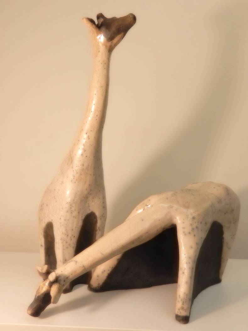 2 Giraffen – farbiger Glasurbrand