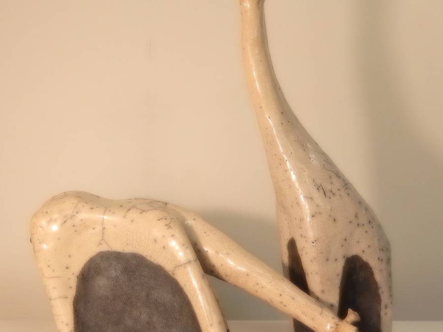 2 Giraffen – farbiger Glasurbrand