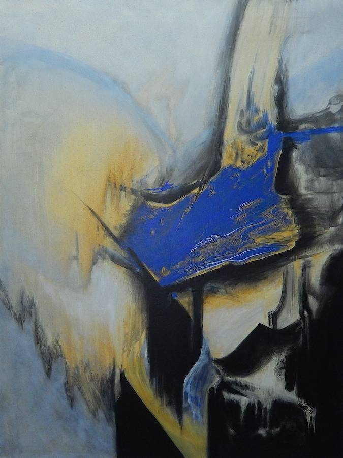 Lapislazuli – von 1996 – Acryl auf Leinwand. 70 cm breit, 90 cm hoch