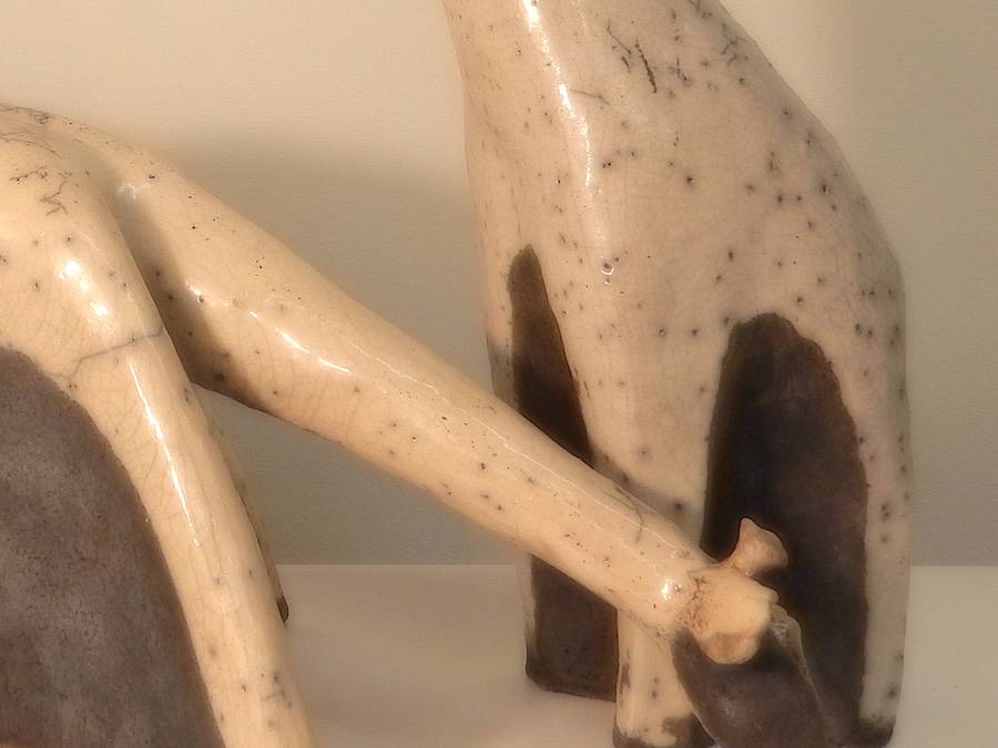 2 Giraffen – farbiger Glasurbrand